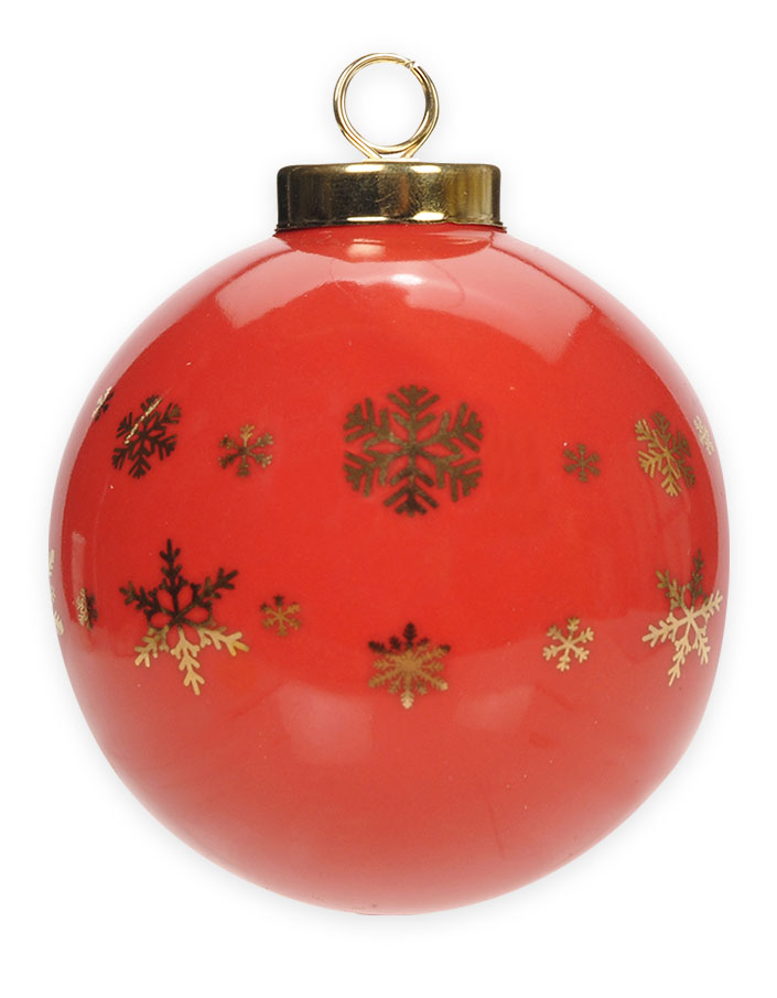 Red And Gold Holiday Globe Ornament - GoodPrints.com