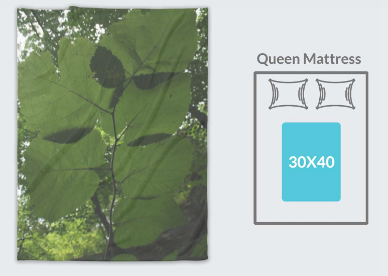 leaf fleece blanket