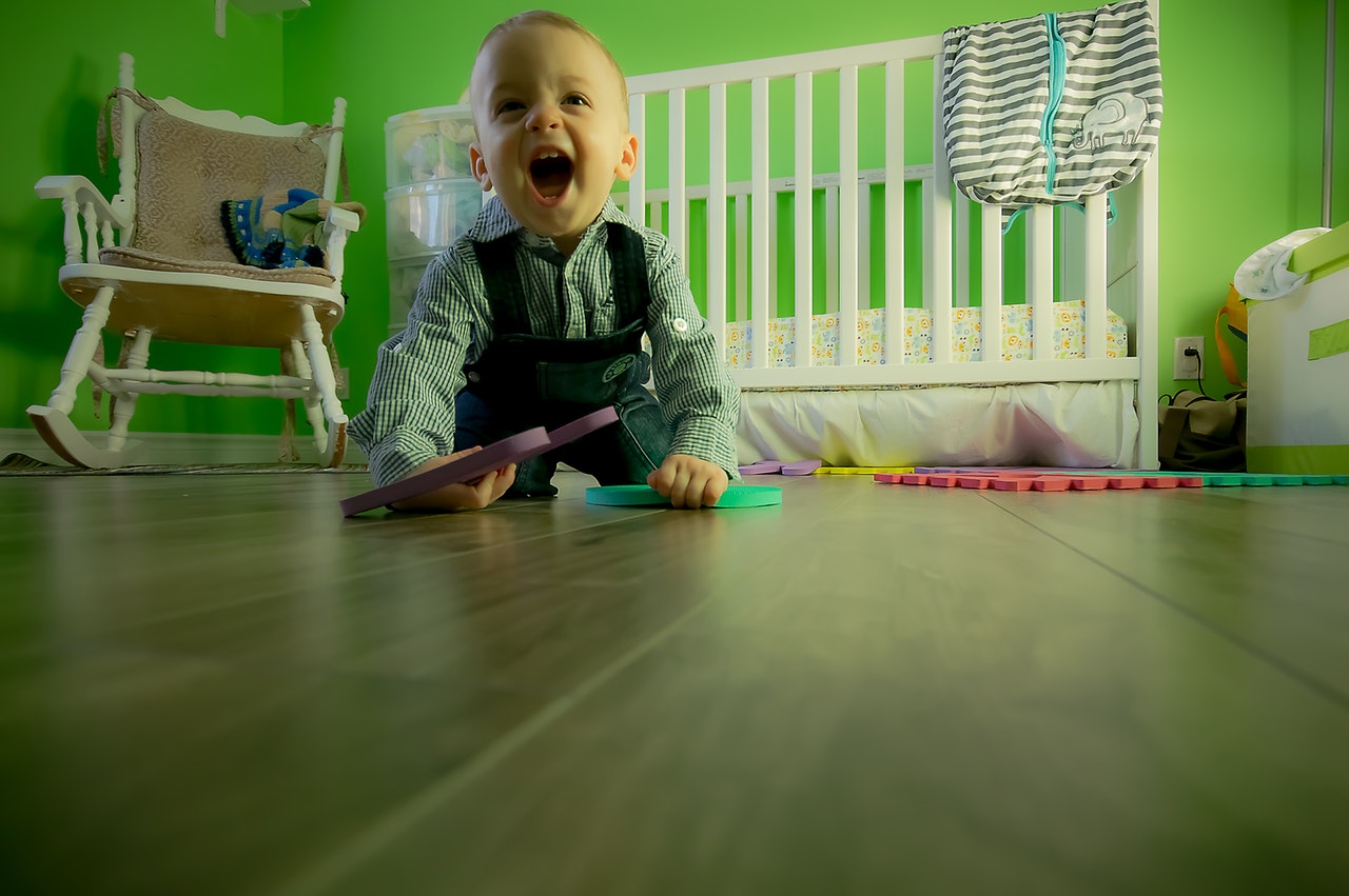 baby in nursery picture