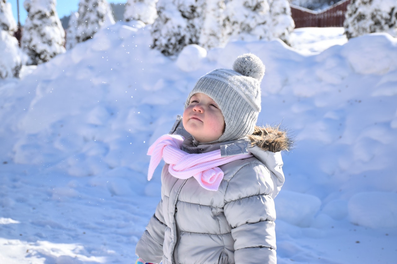 child in the snow