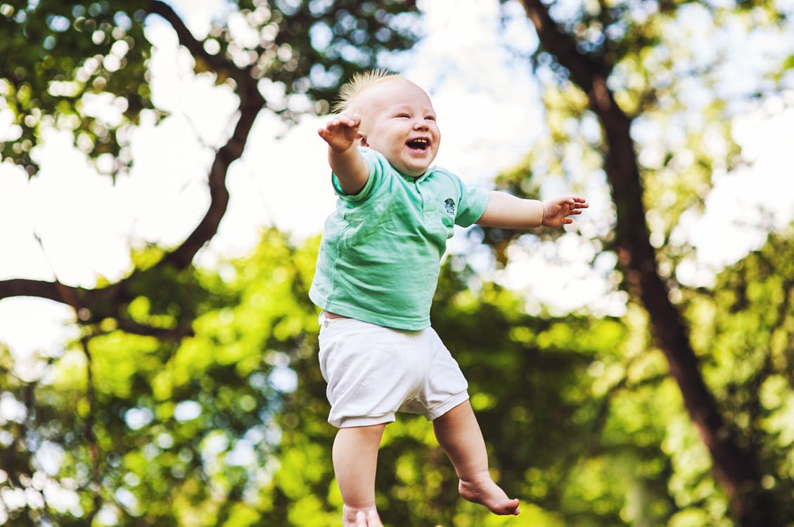 jumping baby