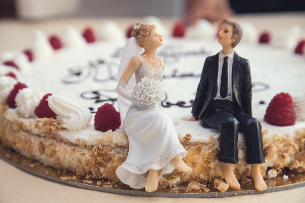 unique wedding couple cake topper