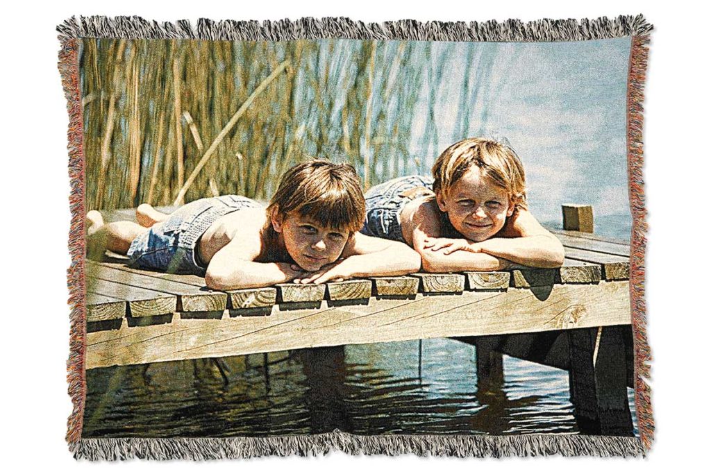 woven photo blanket