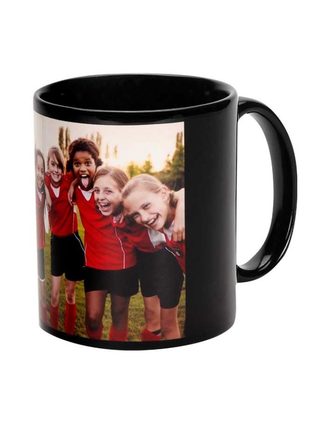 11oz black photo mug