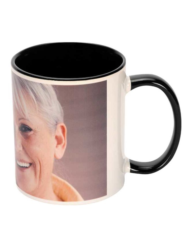 11oz colorful black photo mug