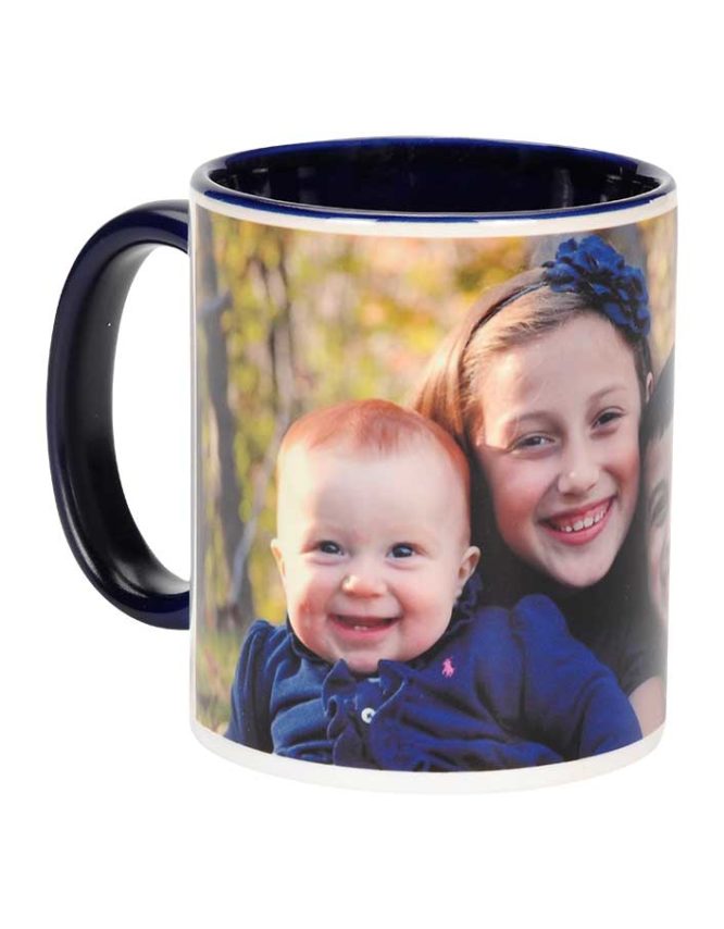 11oz dark blue photo mug