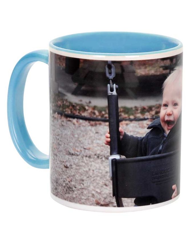 11oz light blue photo mug