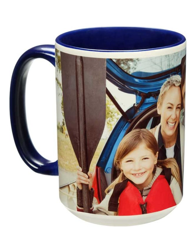 15oz dark blue photo mug