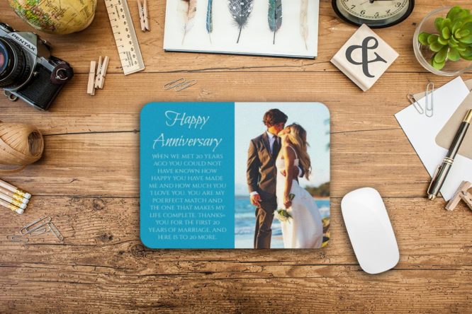 wedding anniversary gift photo mousepad