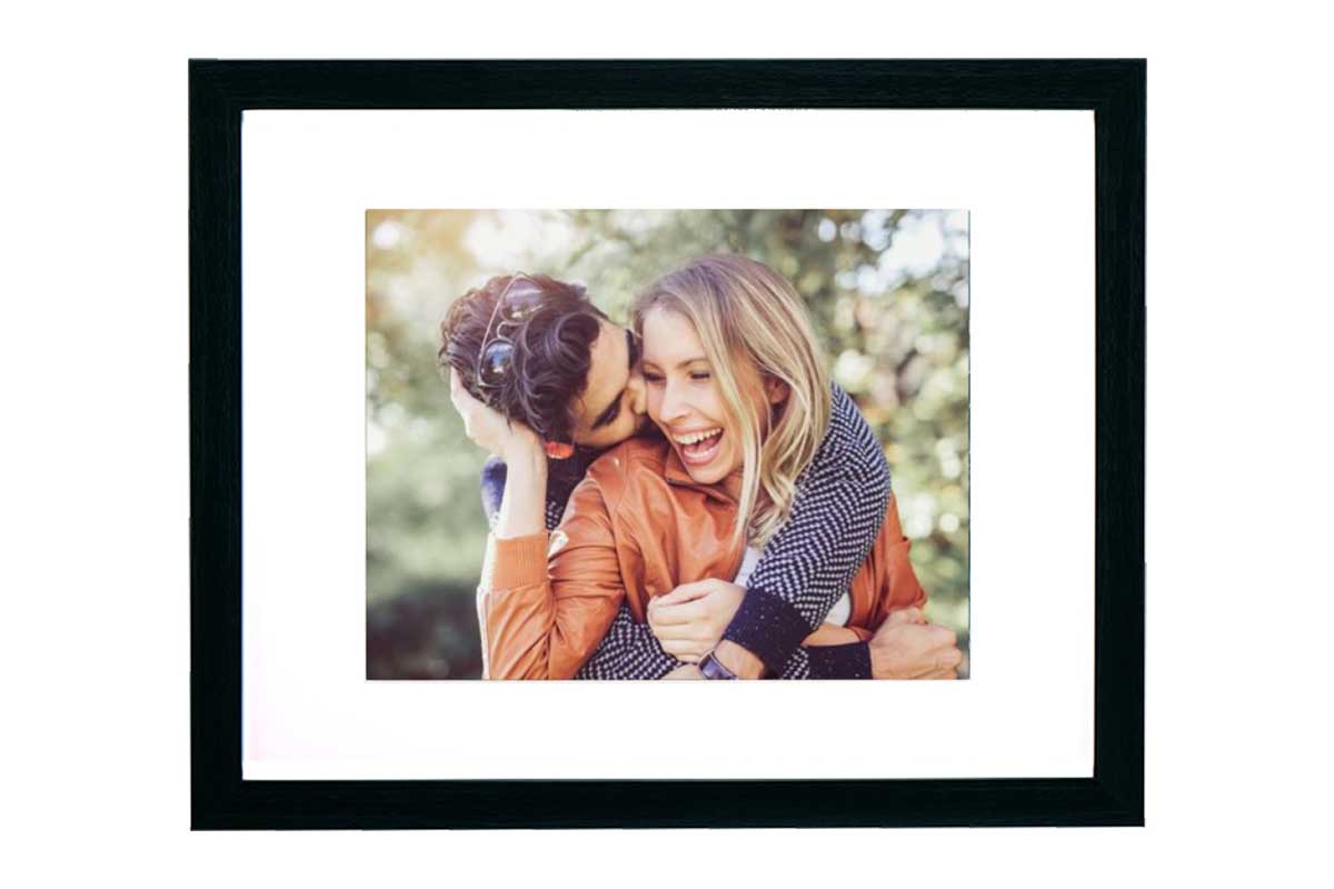 Valentine's Day Photo Gifts 9 happy couple kissing framed and matted custom photo print