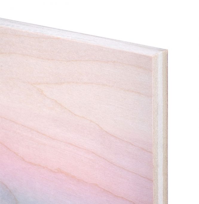 wood photo print on birch detail