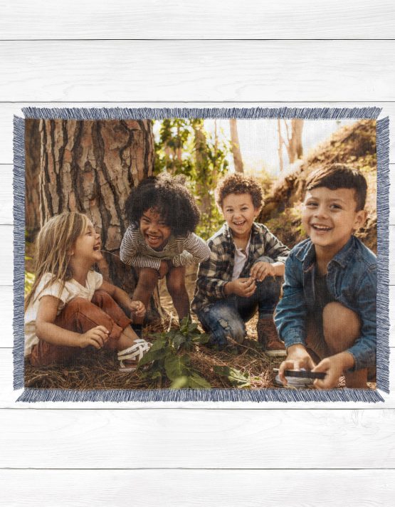 Custom Woven Photo Blanket Kids