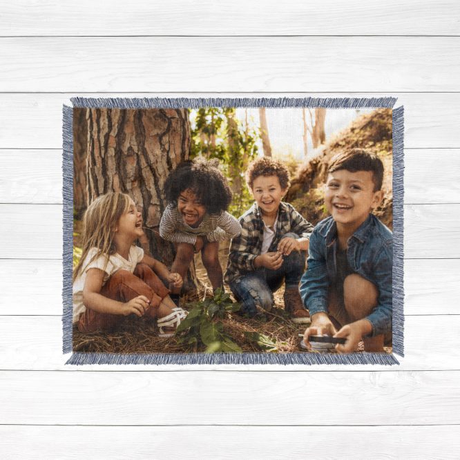 Custom Woven Photo Blanket Kids