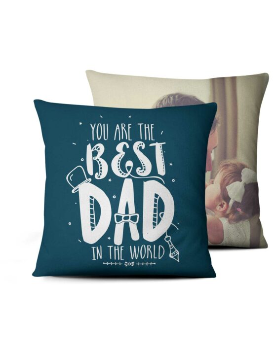 best dad in the world double sided photo pillow