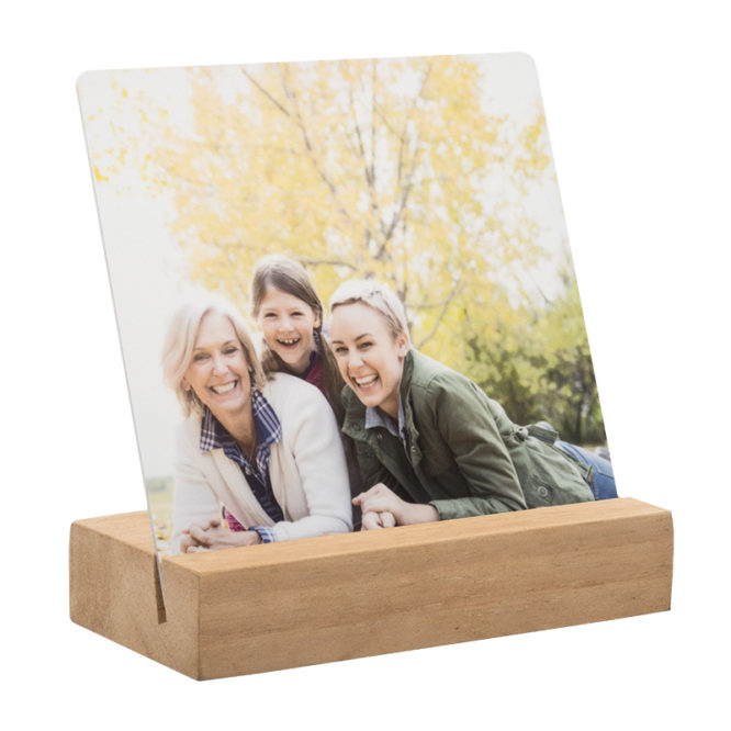 Small Metal Photo Print with Stand and family picture from goodprints