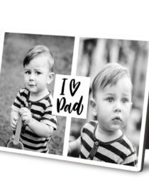 "I Heart Dad" Desktop Photo Plaques 1