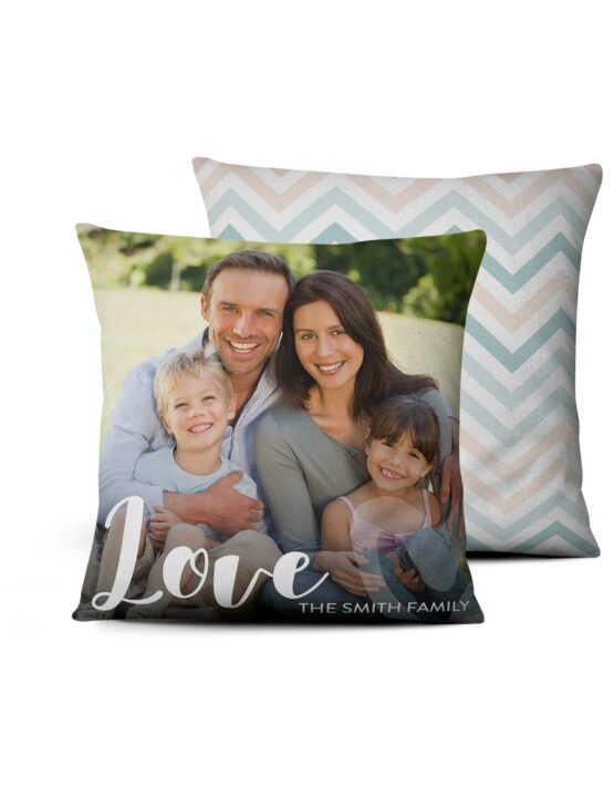 custom photo pillow with family photo