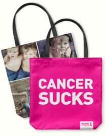 cancer sucks Personalized Canvas Tote Bag from goodprints