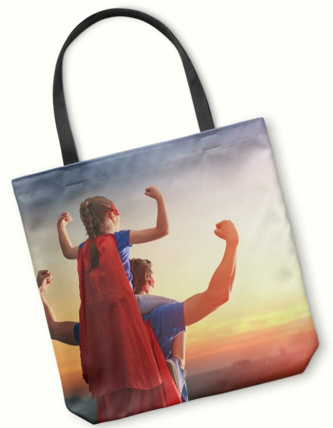 custom photo tote bag for dad