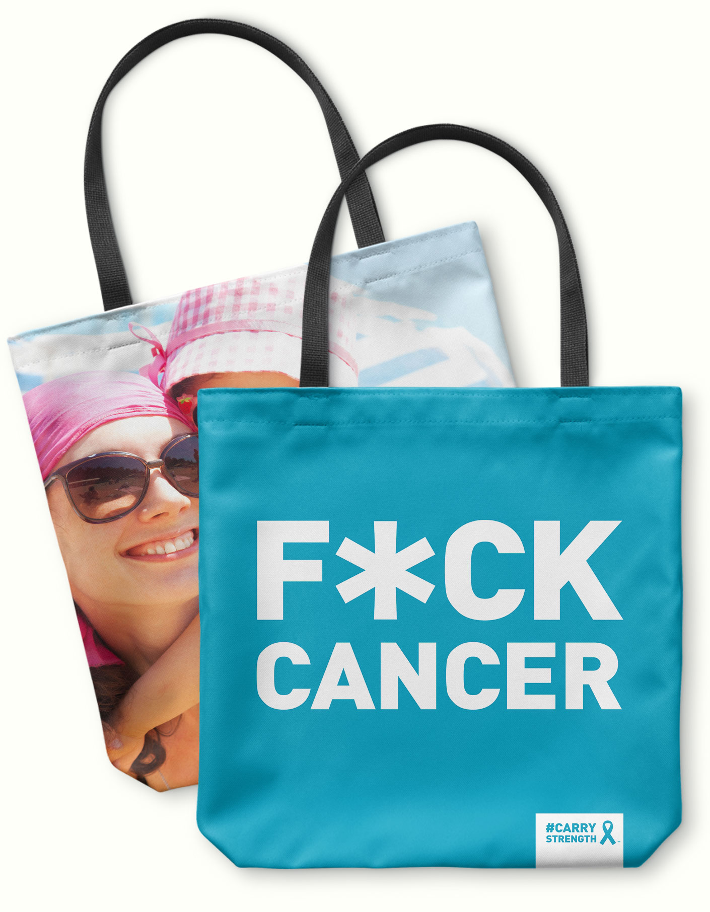 Fight Cancer Custom Printed Tote - Live Fierce! GoodPrints