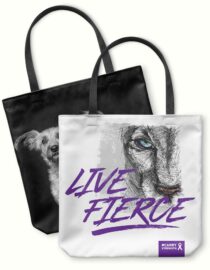 live fierce fight cancer photo tote bag