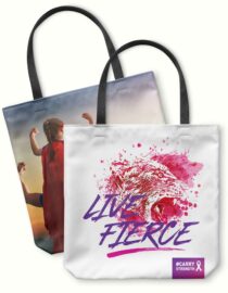 live fierce fight cancer photo tote bag