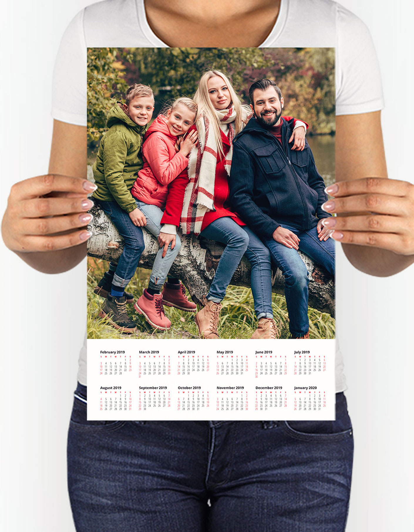 Custom Photo Poster Calendar Print 12"x18"