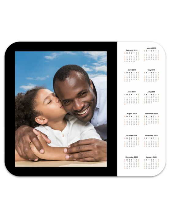 photo mouse pad calendar black border