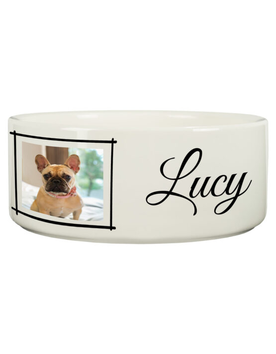personalized photo pet bowl