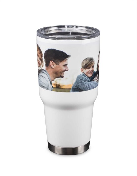 personalized double wall tumbler with photo print