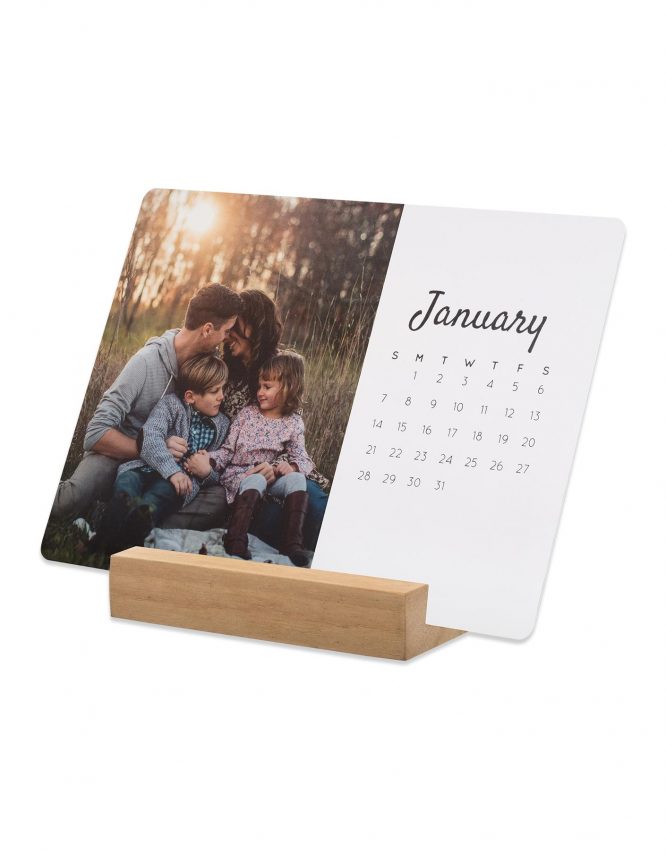 5x7 Card Photo Calendar with Block Stand 5