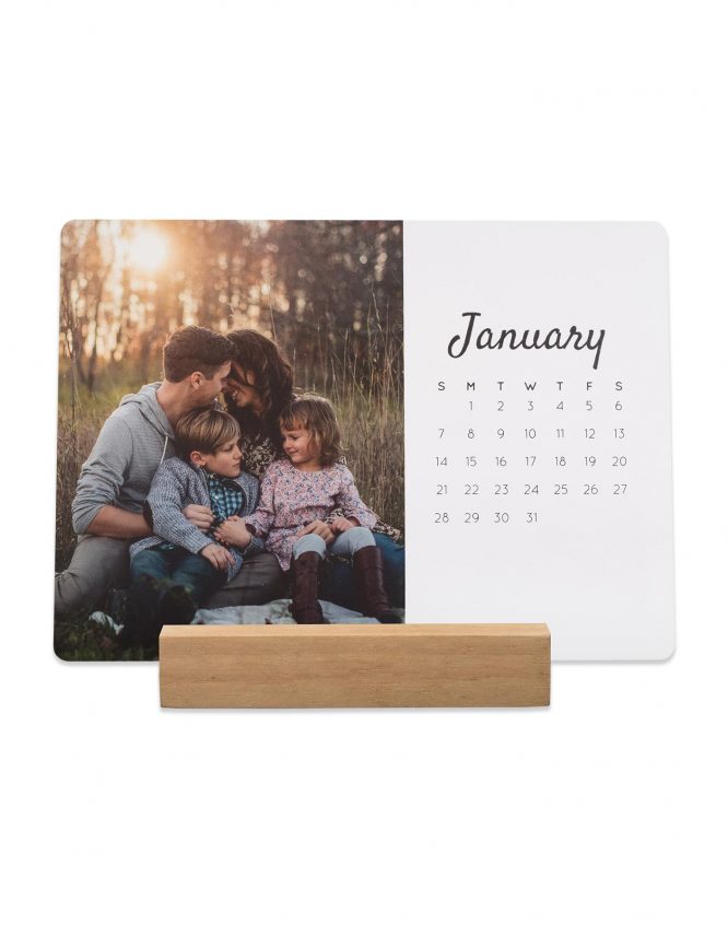 5x7 Card Photo Calendar with Block Stand 6