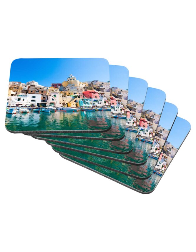 personalized photo coasters single image set