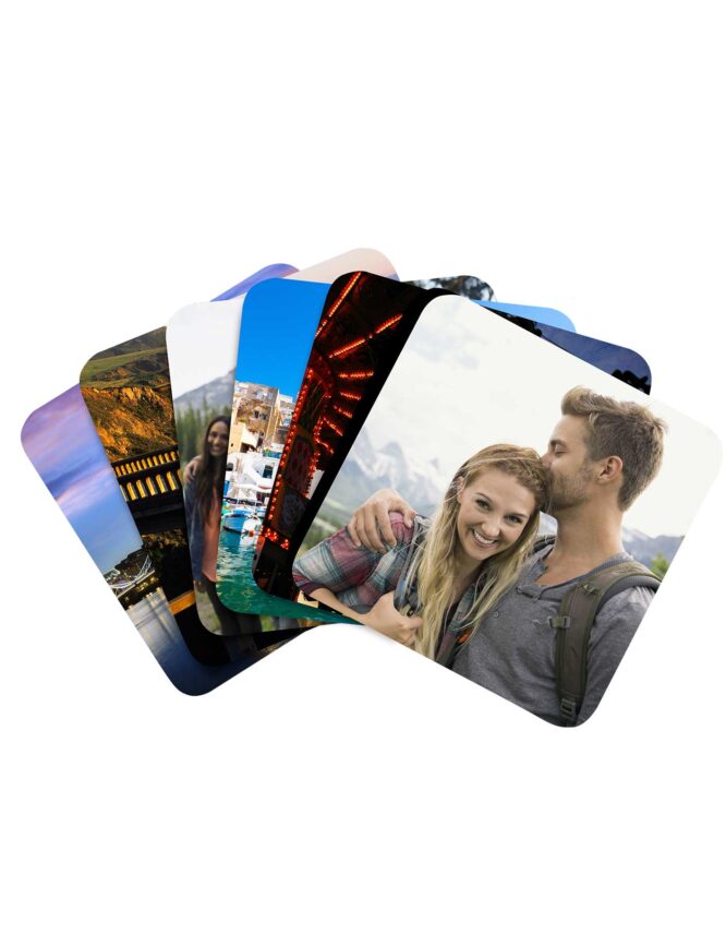 multi image custom photo coaster set