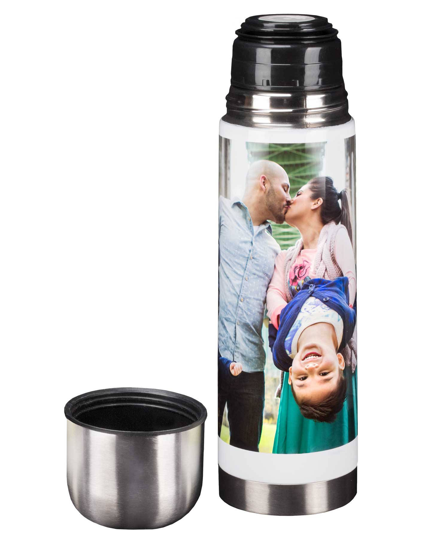 Personalized Photo Thermos  Custom 25 oz Travel Thermos