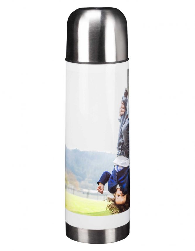 stainless steel thermos with custom photo print