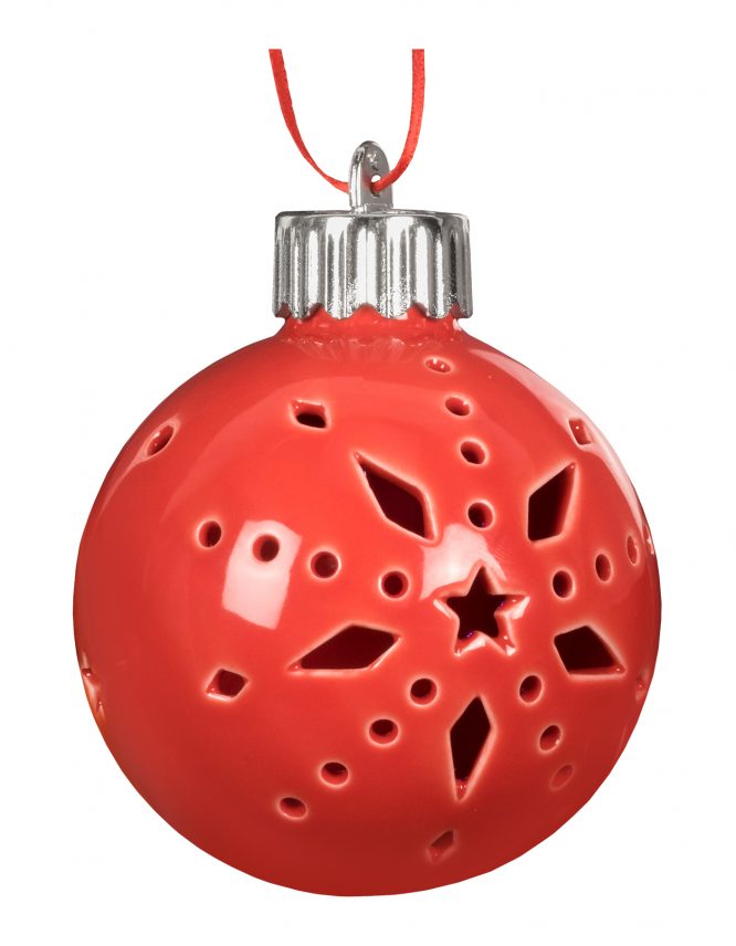 Red Globe LED Photo Ornament