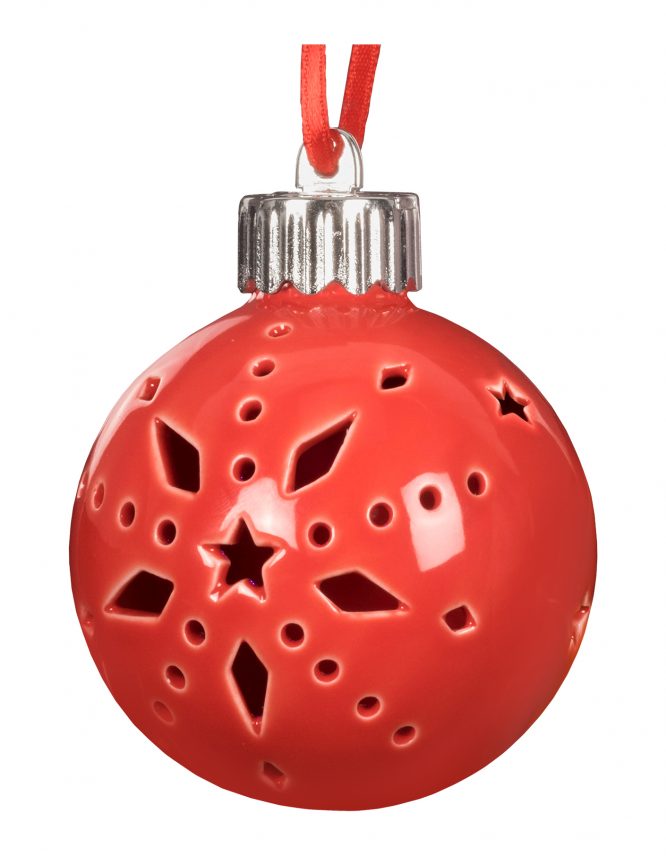 Red Globe LED Photo Ornament