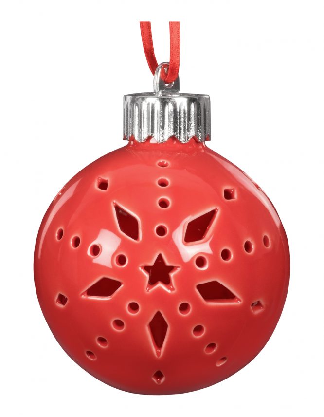 Red Globe LED Photo Ornament