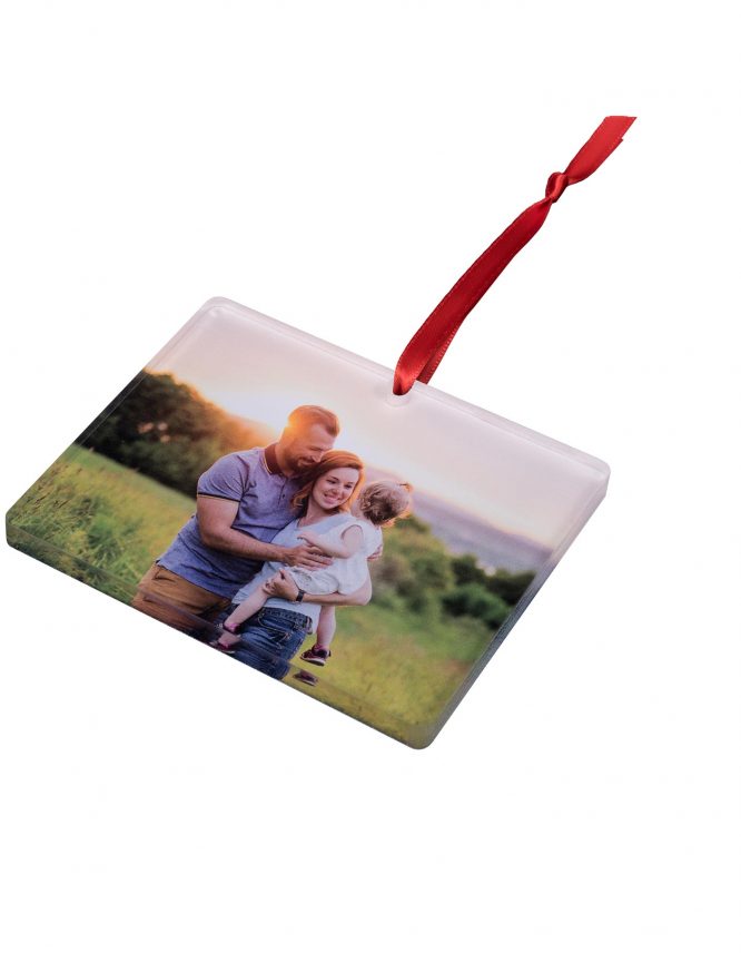 personalized acrylic photo ornament