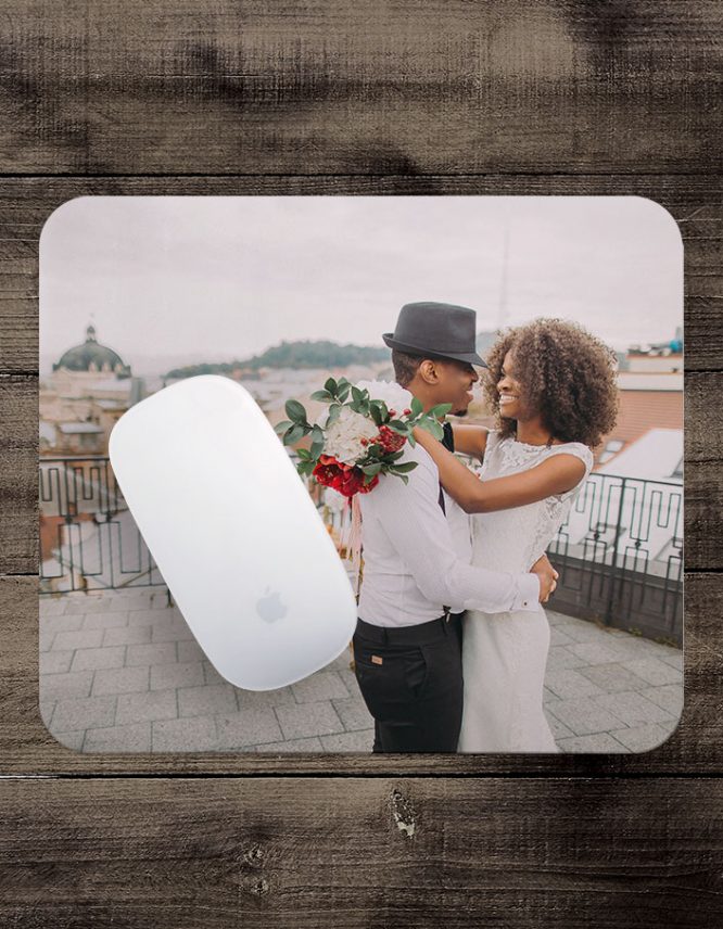 custom mouse pad with wedding photo