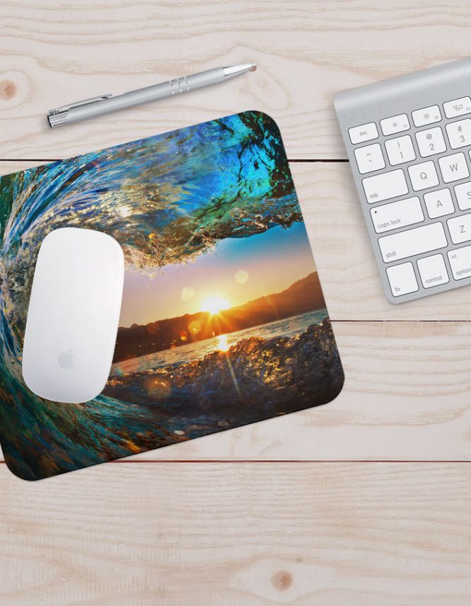 custom wave photo mousepad